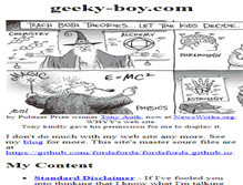 Tablet Screenshot of geeky-boy.com